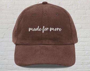 Made For More Bible Verse Hat,Embroidered Vintage Christian Cap,Christian Hat, Christian Hat For Women, God Hat,Jesus Is King,Christian Gift