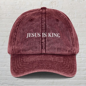 Jesus Is King Christian Faith Hat, Jesus Hat, Savior Jesus Religious Hat,Gift For Christian,Religious Gift,Christian Apparel,Bible Verse Hat