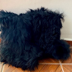 Alpaca fur boots/slippers - Rubber sole alpaca boots from Peru - unisex boots - winter boots - fur boots - furry boots image 4