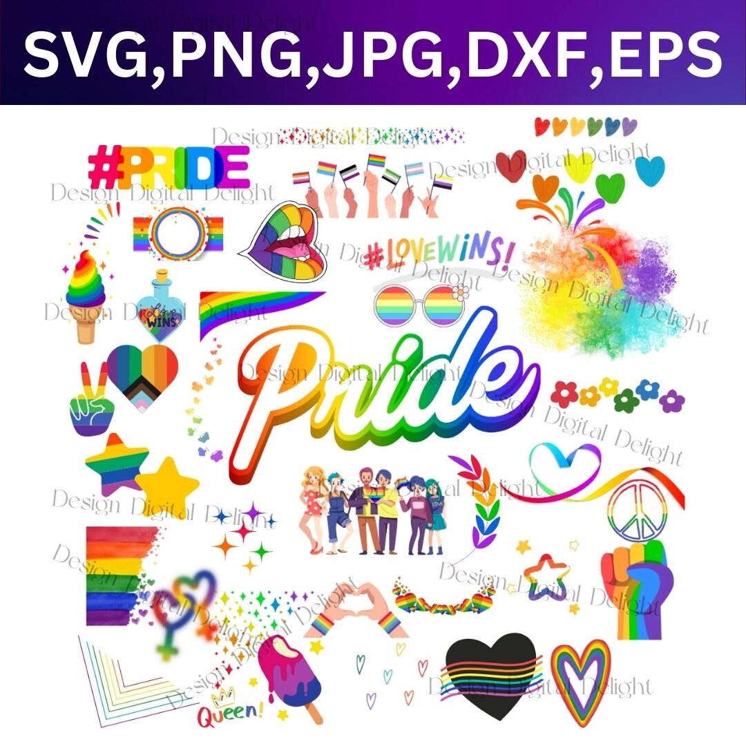 Pride Svg, Gay Svg, Lgbt Svg, Pride Love Svg, Pride Rainbow Svg ...
