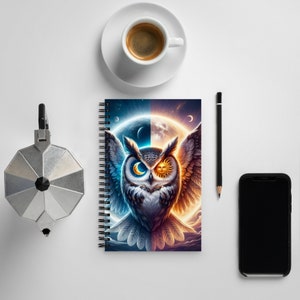 Magical Owl Spiral Notebook: Dotted Journal with Soft-Touch Cover