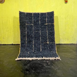 Authentic Moroccan Rug, Moroccan Area rug, Berber Wool rug, Handmade Moroccan Rug, Beni Ourain Rug Style, Moroccan Shaggy rug, 5x8 ft