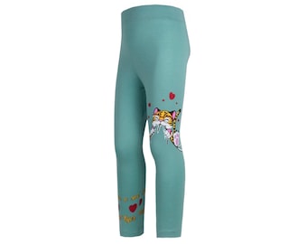 Soft Organic Cotton Toddler Leggings: Stylish, High Quality Eco-Friendly & Stretchy - Vibrant Yellow and Turquoise Options for Ages 1 to 4