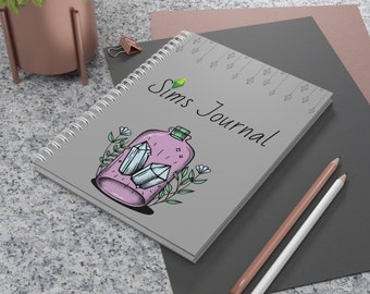 Plumbob Spiral Sims Journal Cheats Crystals Sims4 Notebook Cheat Codes Crystal Cute Funny Personal Gift Lover Gamer Fan Legacy Challenges