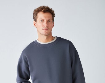 mens crewneck sweatshirt oversize style with premium fabric for men