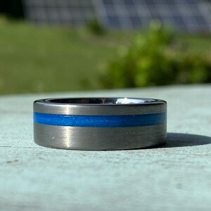 Bague Bule en tungstène fait main
