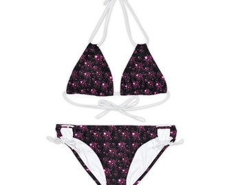 Pink und Schwarz Stern Bikini