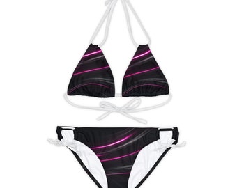 Bikini in Pink und Schwarz