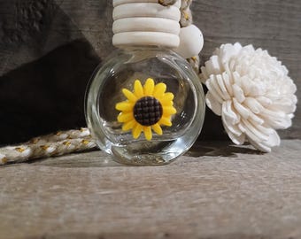 Car Diffusers/Sunflower Car Air Freshener/You Choose Scent/Hanging Car Air Freshener/Car Freshy