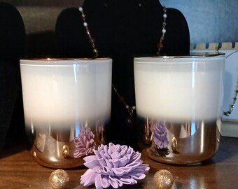 Decorative Glass Candle/Ombre Glass/Beautiful Soy Candle/Gift Candle/Luxury Vessel