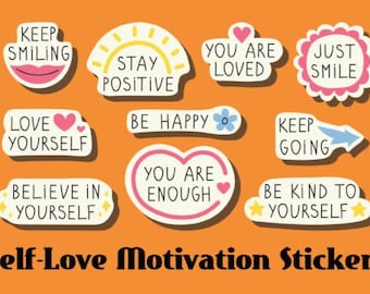 10 Stickers Self-love Motivations Stickers , Laptop Stickers Gift for Her , Adhd stickers, Cool Stickers, Cute Stickers , PNG - JPG