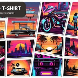 3100 Midjourney Vintage bundles T-shirt, Prompts Mega Bundle Graphic