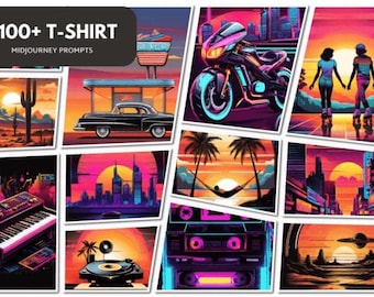 3100 Midjourney Vintage bundles T-shirt, Prompts Mega Bundle Graphic