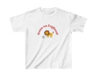 T-shirt épais en coton pour enfant Supporter de l'Euro 2024 Angleterre