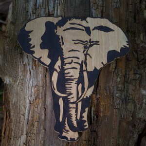 Cutout Elephant Wood Burning