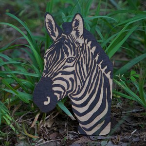 Cutout Zebra Wood Burning