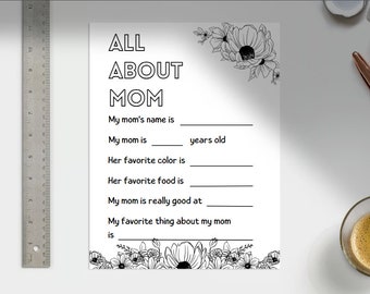Mothers Day Printable Activity for Toddlers Preschool Elementary - All About Mom
