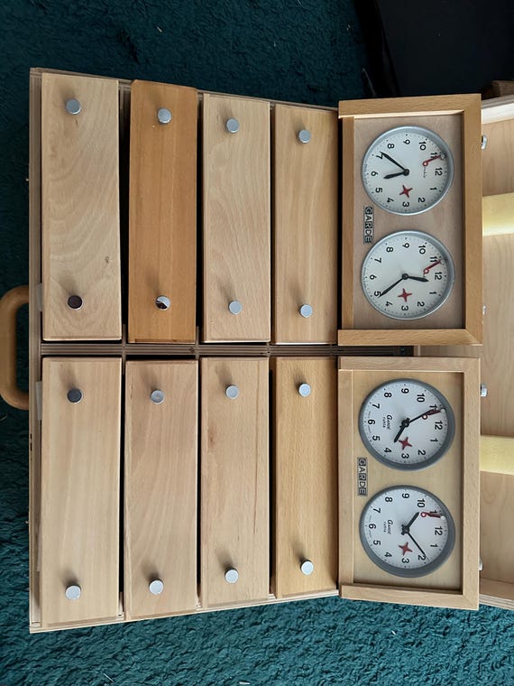 Seltene Deutschland Schachuhr Garde Ruhla 80er Jahre Vintage in