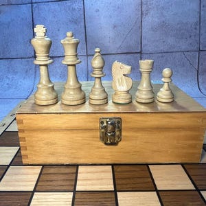 Germany chess set in original box 80s. Great gift for mens, chess lovers and collectors!