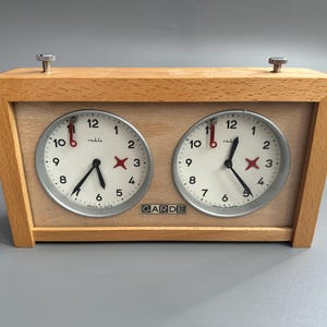 Rare Germany chess clock Garde Ruhla 80s vintage in good working condition. Mechanical chess clock Price for one piece