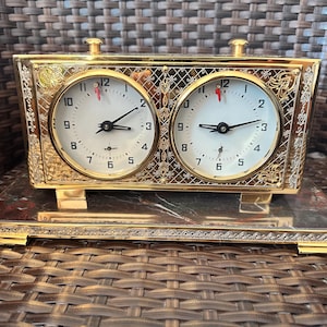 Mechanical Chess clock Zlatoust Karpov chess clock vintage Gold chess clock Chess timer Chess gift Great chess decoration Expensive gifts