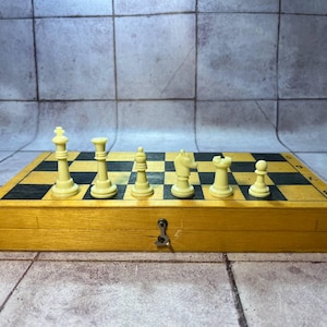 Europa plastic chess set 90s vintage. Great gift for mens, chess lovers and collectors!