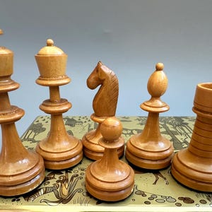 Antique Germany chess set 50s in great condition like new Vintage chess set Chess gift Great chess pieces