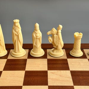 Chess Army German plastic chess set 70s vintage Large chess pieces Vintage chess
