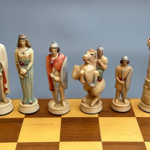 ANRI TORIART chess set vintage Handmade chess pieces 70s Beautiful chess set Chess gift for chess lovers and collectors