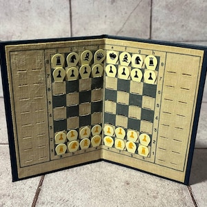 USSR pocket chess set 1970&#39;s. Made in the form of a book. In very good condition. Great gift for mens, chess lovers and collectors!
