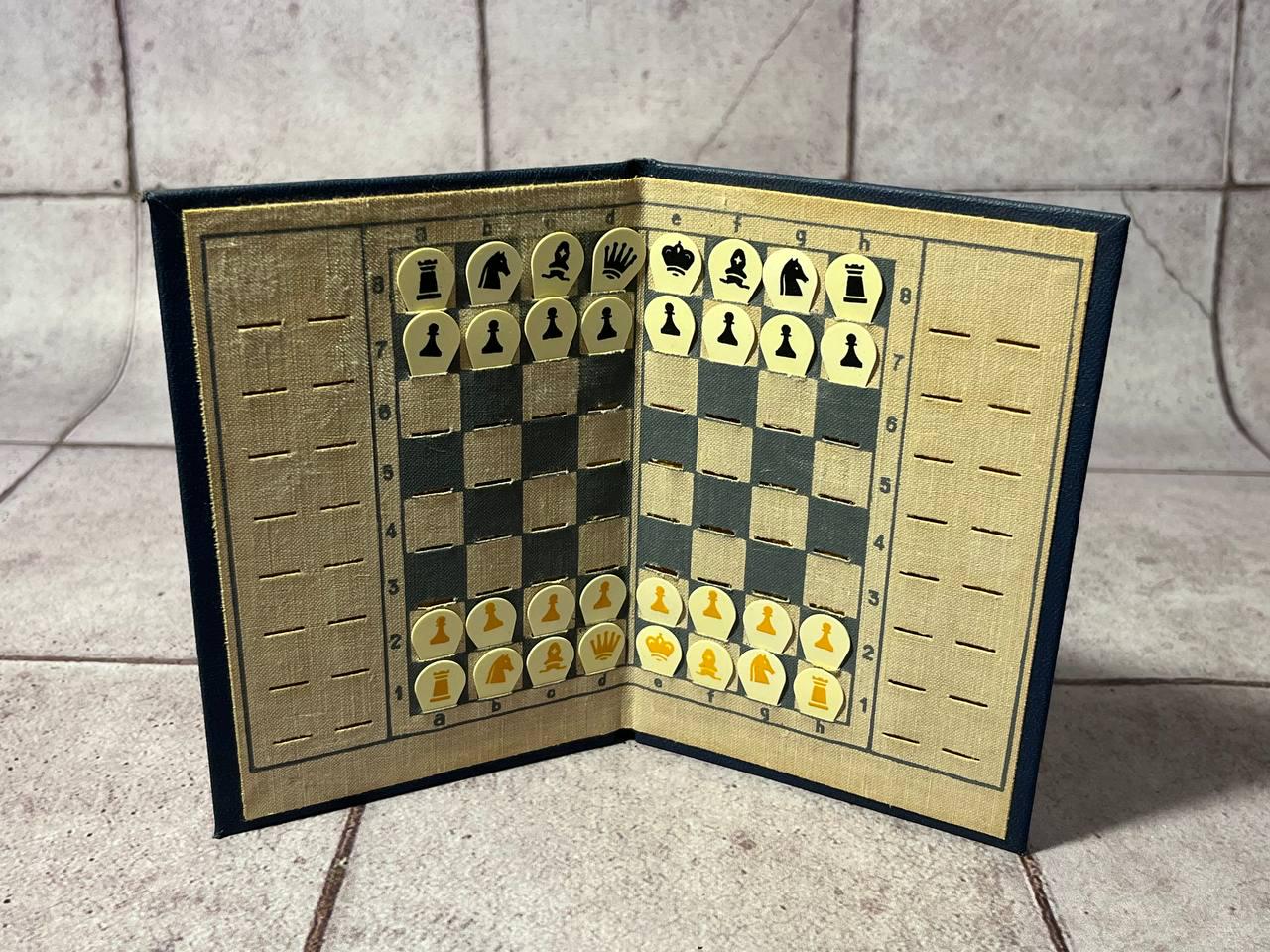 USSR pocket chess set 1970's. Made in the form of a book. In very good condition. Great gift for mens, chess lovers and collectors!