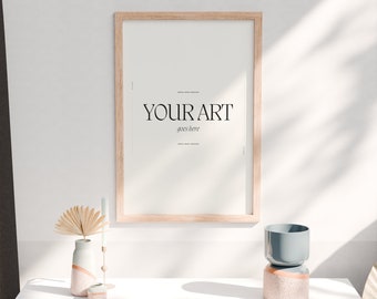 Mockup Video and stills | Neutral Studio wall art frame mockup made for you