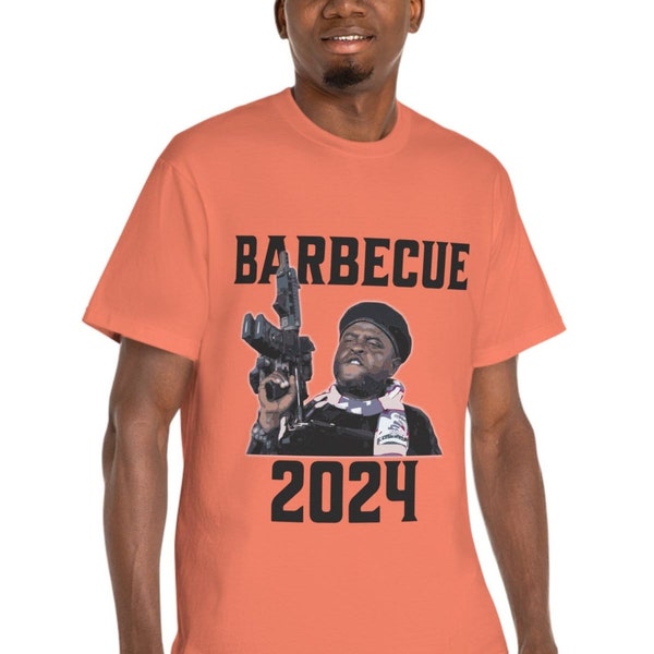 Barbecue 2024 T-shirt, Haïti actuele gebeurtenissen spoof shirt, Haïtiaanse misdaadbaas tshirt