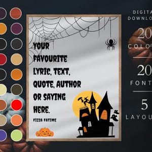 Halloween Wall Art Personalized Quote Print Custom Poster Print Custom Quote Sign Custom Quote Print Custom Print Printable Wall Art
