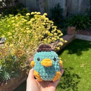 Crochet Platypus with a hat!