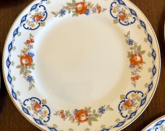 Vintage Alfred Meakin China Selections: Blue Diamond Floral, 20 pieces