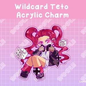 Kasane Teto Wildcard Holographic Acrylic Charm