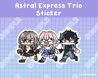 Honkai Star Rail HSR Astral Express Trio Sticker
