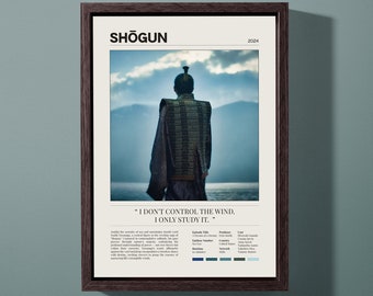 Shogun 2024 TV Show Poster | Yoshii Toranaga | Vintage Minimalist Art | TV Series Quote | Custom Poster | Digital Download & Print Options