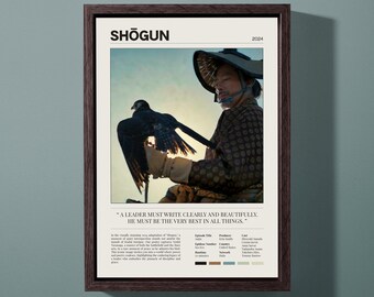 Shogun 2024 TV Show Poster | Yoshii Toranaga | Vintage Minimalist Art | TV Series Quote | Custom Poster | Digital Download & Print Options