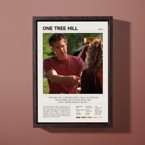 Póster de One Tree Hill / Lucas Scott / Mark Schwahn / Modernismo de mediados de siglo / Cita de programa de televisión / Póster personalizado / Opciones de descarga e impresión digital