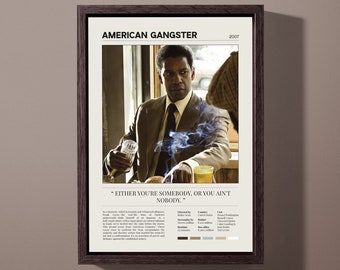 American Gangster Movie Poster Denzel Washington Frank Lucas