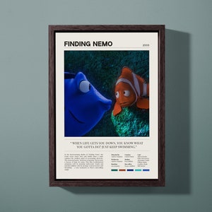 Alla ricerca di Nemo Poster del film / Continua a nuotare / Film Pixar / Andrew Stanton / Poster minimalista / Arte murale per la casa / Download e stampa digitale