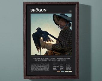 Póster del programa de televisión Shogun 2024 / Yoshii Toranaga / Arte minimalista vintage / Cita de la serie de televisión / Póster personalizado / Opciones de descarga e impresión digital