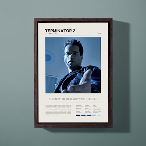 Terminator 2 Film Poster | Jüngstes Jahr | Arnold Schwarzenegger | James Cameron | Vintage minimalistisches Poster | Digitaler Download & Druck