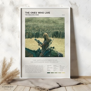The Ones Who Live | TV Show Poster | The Walking Dead | Michonne Grimes | Danai Gurira | TV Quote | TWD Minimalist | Download & Print Option