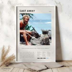 Cast Away Movie Poster | Two Posters Included | Iconic Wilson Scene | Tom Hanks | Minimalist Print | Vintage Print | Digital Download