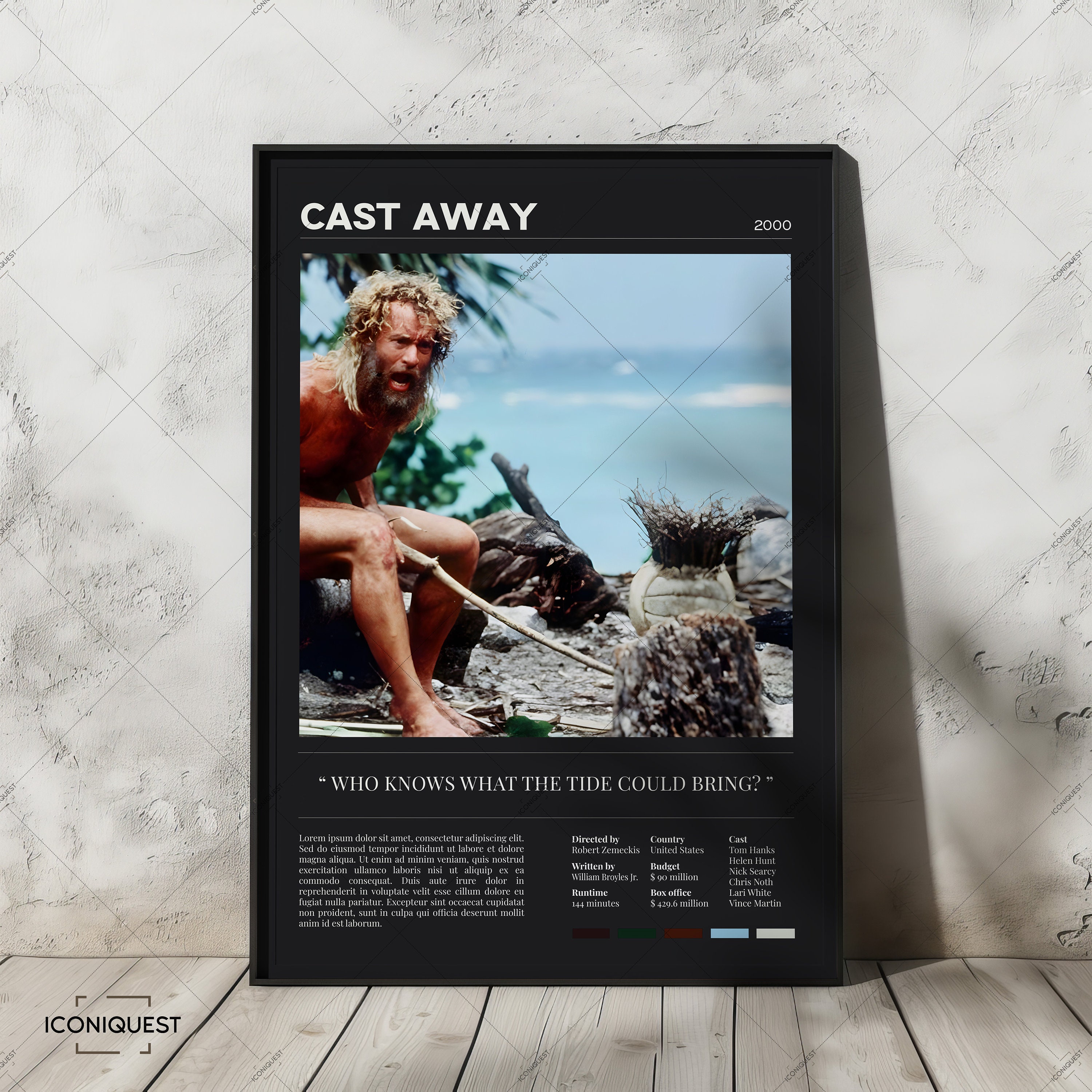 Cast Away Movie Poster | Two Posters Included | Iconic Wilson