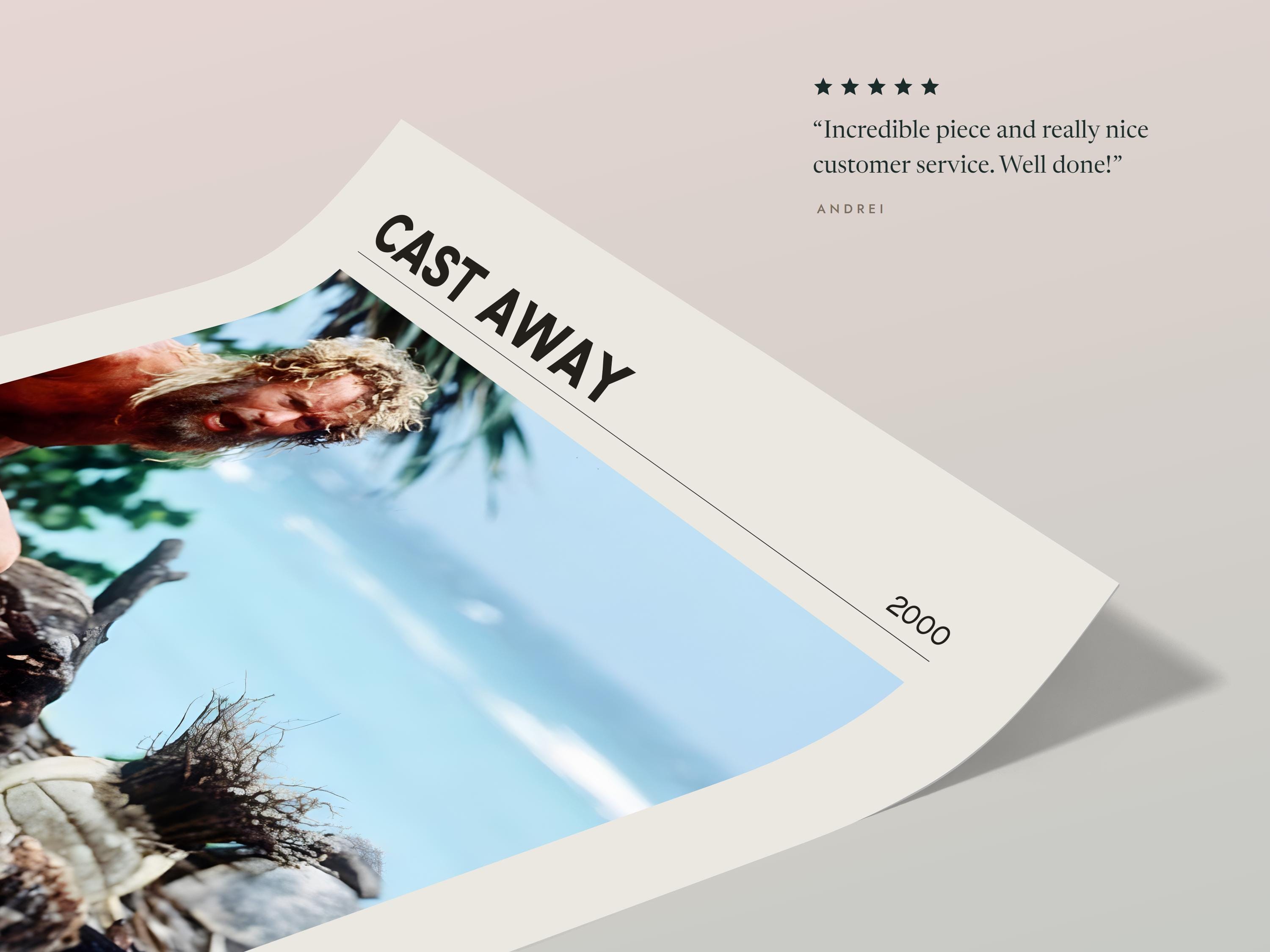Cast Away Movie Poster | Chuck Noland | Tom Hanks | Minimalist