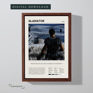 Gladiator Movie Poster | Maximus | Russell Crowe | Minimalist Movie Poster | Digital Download | Printable Wall Art